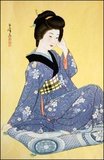 Hirano Hakuho was an artist of the Shin Hanga movement. Shin hanga ('new prints') was an art movement in early 20th-century Japan, during the Taishō and Shōwa periods, that revitalized traditional ukiyo-e art rooted in the Edo and Meiji periods (17th–19th century). The movement flourished from around 1915 to 1942, though it resumed briefly from 1946 through the 1950s. Inspired by European Impressionism, the artists incorporated Western elements such as the effects of light and the expression of individual moods, but focused on strictly traditional themes of landscapes (fukeiga), famous places (meishō), beautiful women (bijinga), kabuki actors (yakusha-e), and birds and flowers (kachōga).
