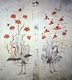 China: Cranes and flower blossom in a mural in the tomb of Zhang Shigu, Xuanhua, Hebei, Liao Dynasty (1093-1117).