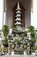 Thailand: Statuary and Chinese pagoda in front of the main viharn, Wat Suthat, Bangkok