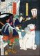 Japan: Satami Jirotaro Yoshishige takes the head of Awa Katsegura from his dog. From Heroes of the Water Margin. Tsukioka Yoshitoshi (1839-1892)