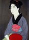 Japan: A young woman in kimono. Hahsiguchi Goyo (1880-1921).